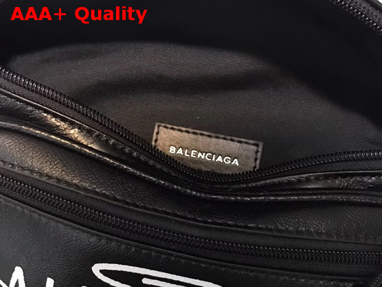 Balenciaga Explorer Beltpack Graffite Black and White Lambskin Belt Pack Replica