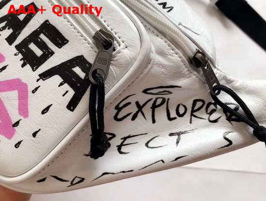 Balenciaga Explorer Beltpack Graffiti White Grey Replica