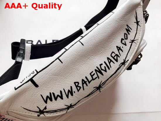 Balenciaga Explorer Beltpack Graffiti White Grey Replica