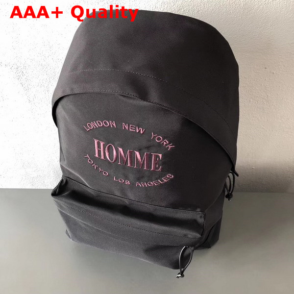 Balenciaga Explorer Nylon Backpack with Homme Embroidered On The Front Replica