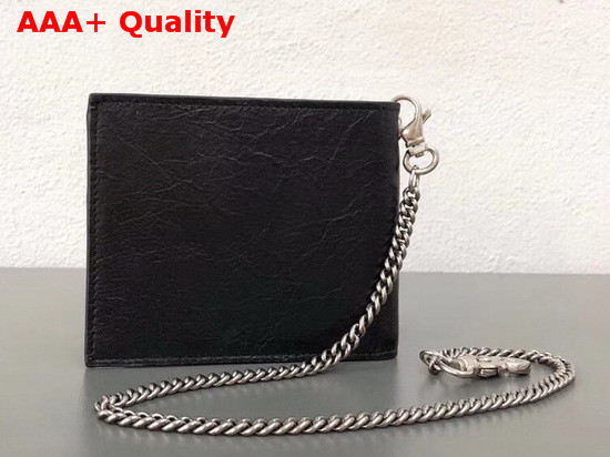 Balenciaga Explorer Square Wallet Chain Black Replica