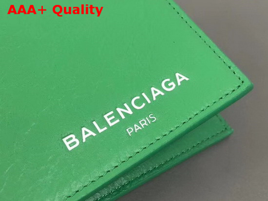 Balenciaga Explorer Square Wallet Chain Green Replica