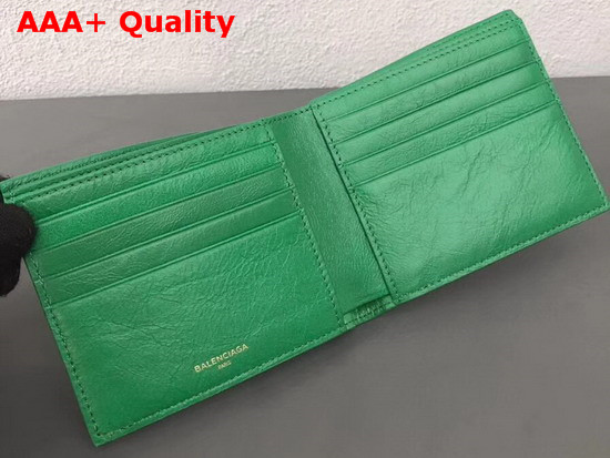 Balenciaga Explorer Square Wallet Chain Green Replica