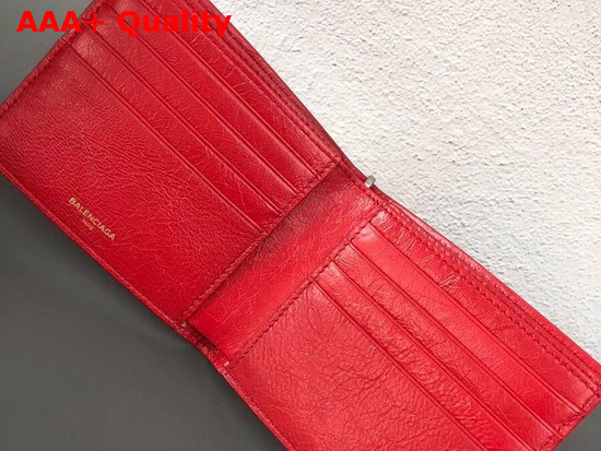 Balenciaga Explorer Square Wallet Chain Rouge Vif Clair Replica