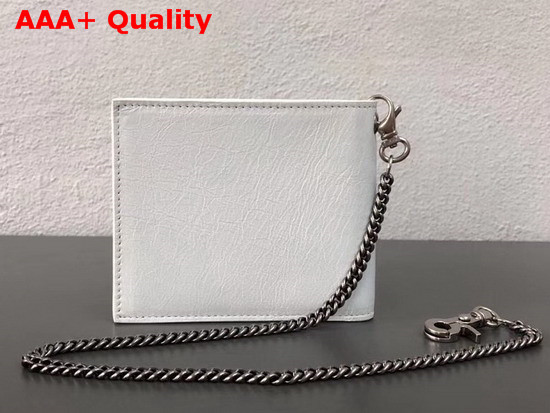 Balenciaga Explorer Square Wallet Chain White Replica