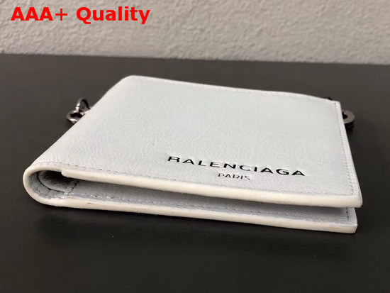 Balenciaga Explorer Square Wallet Chain White Replica