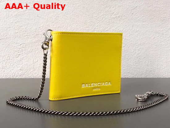 Balenciaga Explorer Square Wallet Chain Yellow Replica