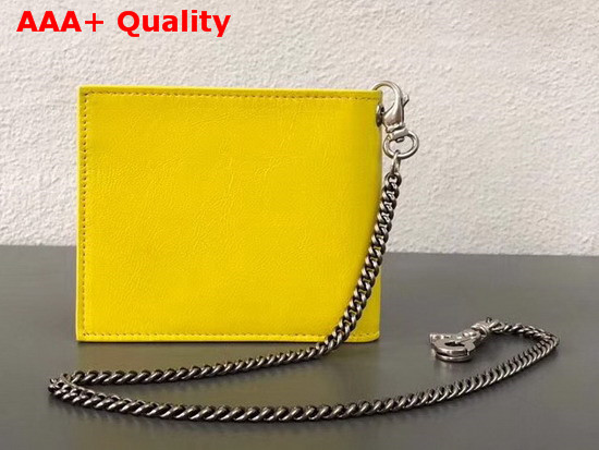 Balenciaga Explorer Square Wallet Chain Yellow Replica