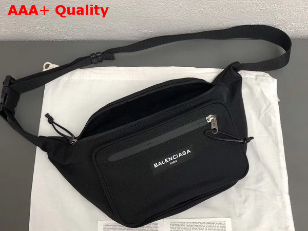 Balenciaga Explorer Zip Belt Bag in Black Nylon for Men Replica