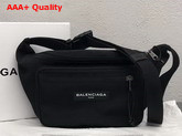 Balenciaga Explorer Zip Belt Bag in Black Nylon for Men Replica