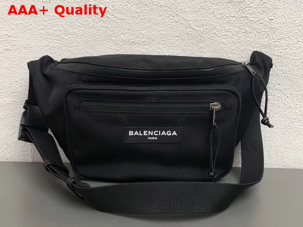 Balenciaga Explorer Zip Belt Bag in Black Nylon for Men Replica