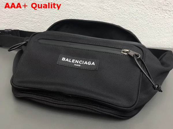 Balenciaga Explorer Zip Belt Bag in Black Nylon for Men Replica