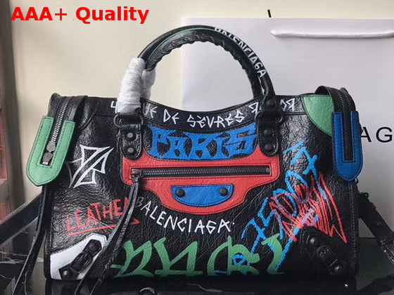 Balenciaga Graffiti Classic City Medium Sized Arena Graffiti All Over Bag Replica