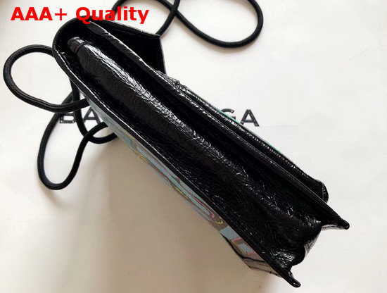 Balenciaga Graffiti Explorer Pouch Strap Natural Black Replica