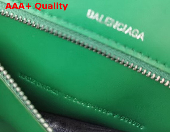 Balenciaga Hourglass Sling Bag Shoulder Bag in Green Shiny Crocodile Embossed Calfskin Replica