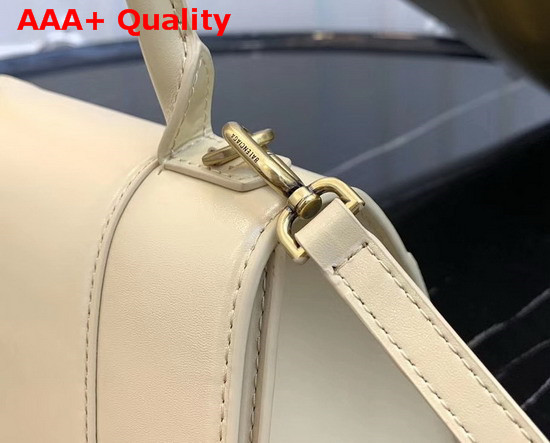 Balenciaga Hourglass Small Top Handle Bag in Cream Shiny Box Calfskin Replica