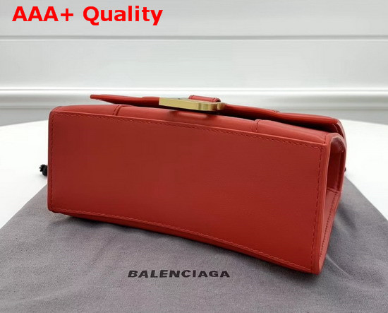 Balenciaga Hourglass XS Top Handle Bag in Red Shiny Box Calfskin Replica