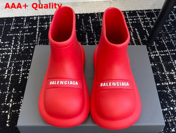 Balenciaga Hummer Rain Boot in Red Rebber Replica