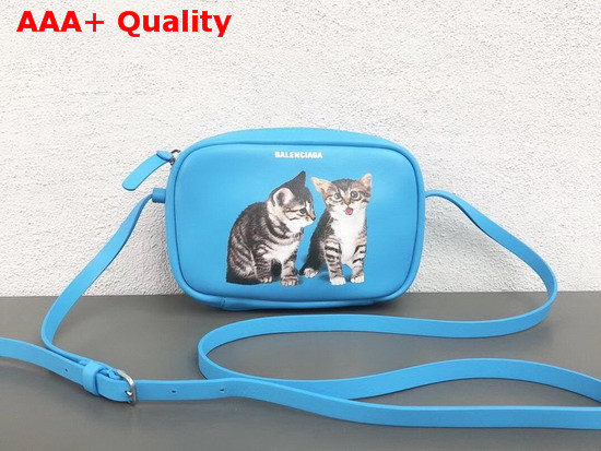 Balenciaga Kitten Everyday Camera Bag XS Lighy Blue Replica