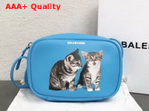 Balenciaga Kitten Everyday Camera Bag XS Lighy Blue Replica