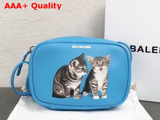 Balenciaga Kitten Everyday Camera Bag XS Lighy Blue Replica