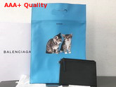 Balenciaga Kitten Shopping Bag in Light Blue Replica