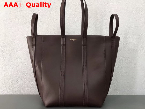 Balenciaga Laundry Cabas S Brown Calfskin with Calfskin Lining Replica