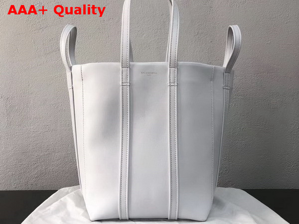 Balenciaga Laundry Cabas S White Calfskin with Calfskin Lining Replica