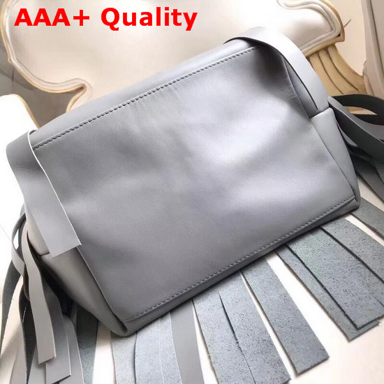 Balenciaga Laundry Cabas XS Fringes Pearl Grey Replica