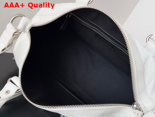 Balenciaga Le Cagole Medium Duffle Bag in White Arena Lambskin Replica