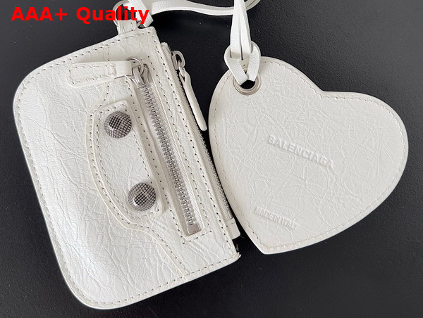 Balenciaga Le Cagole Mini Duffle Bag in White Arena Lambskin Replica