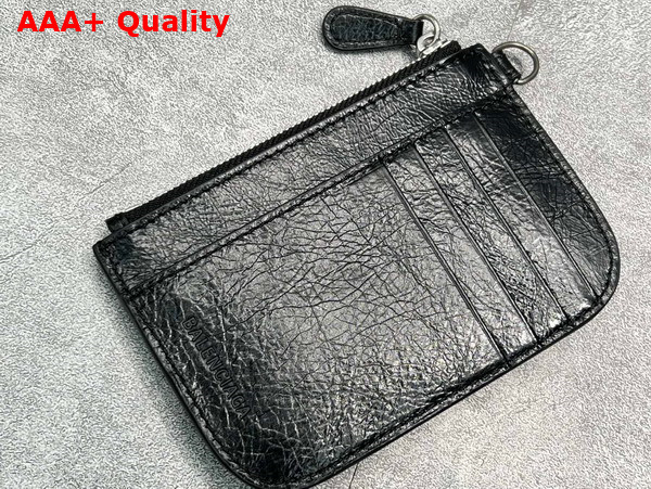 Balenciaga Le Cagole Mini Multipouch in Black Arena Lambskin Replica