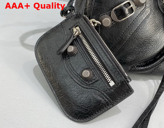 Balenciaga Le Cagole Small Shoulder Bag in Black Arena Lambskin Replica