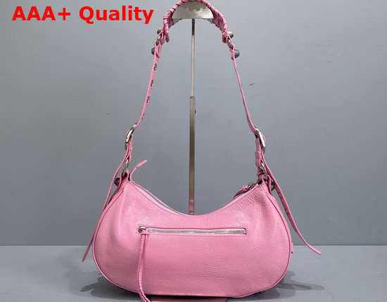 Balenciaga Le Cagole Small Shoulder Bag in Pink Arena Lambskin Replica