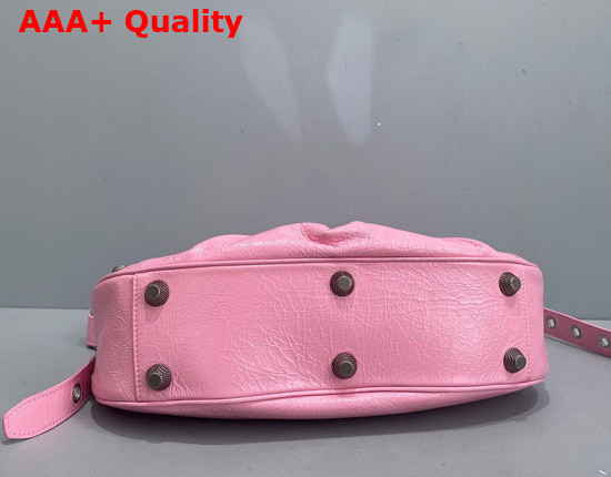 Balenciaga Le Cagole Small Shoulder Bag in Pink Arena Lambskin Replica