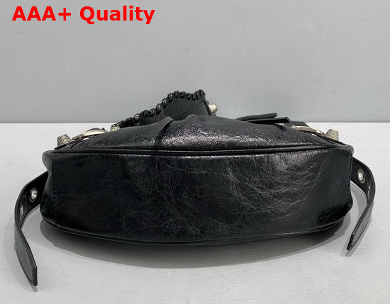 Balenciaga Le Cagole XS Shoulder Bag in Black Arena Lambskin Replica