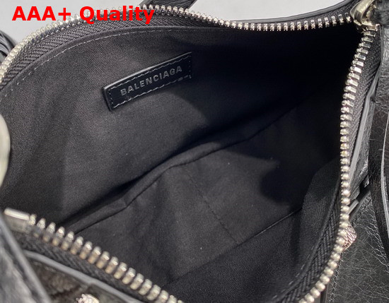 Balenciaga Le Cagole XS Shoulder Bag in Black Arena Lambskin Replica