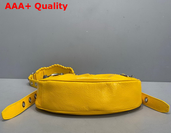 Balenciaga Le Cagole XS Shoulder Bag in Yellow Arena Lambskin Replica