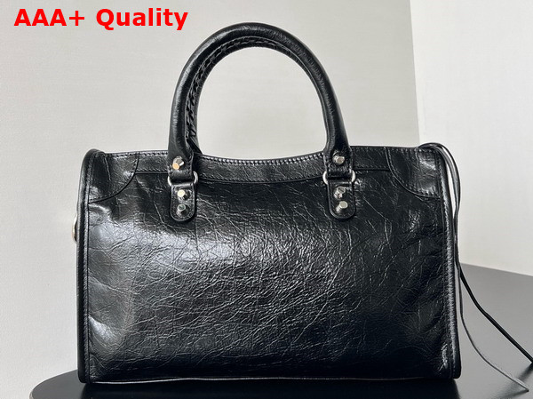 Balenciaga Le City Small Bag in Black Arena Storico Lambskin Replica