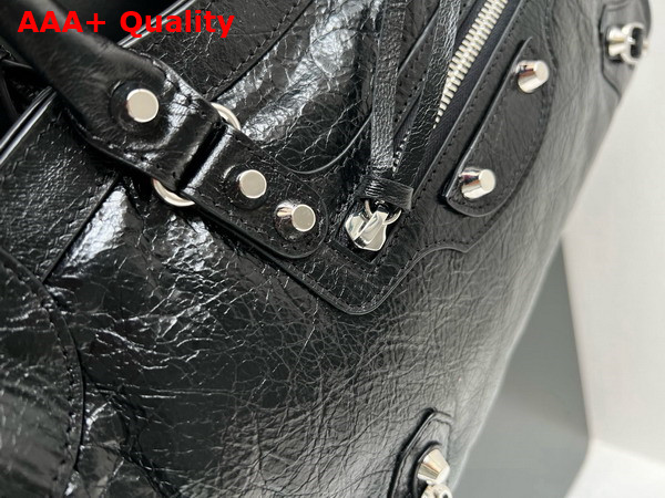 Balenciaga Le City Small Bag in Black Arena Storico Lambskin Replica