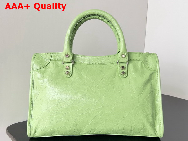 Balenciaga Le City Small Bag in Green Arena Lambskin Replica