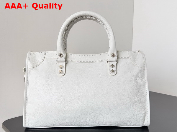 Balenciaga Le City Small Bag in Optic White Arena Storico Lambskin Replica