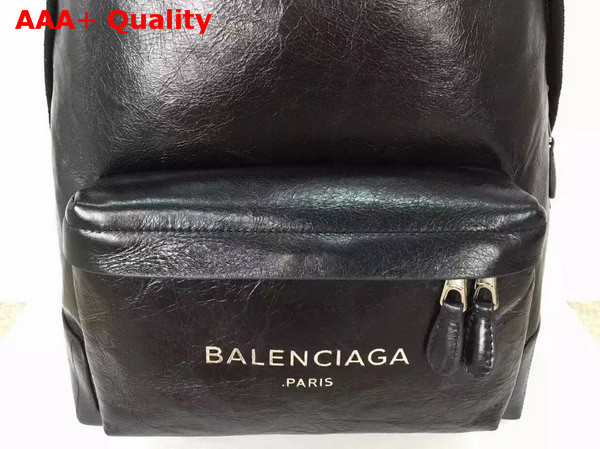 Balenciaga Leather Backpack in Black Calfskin Replica