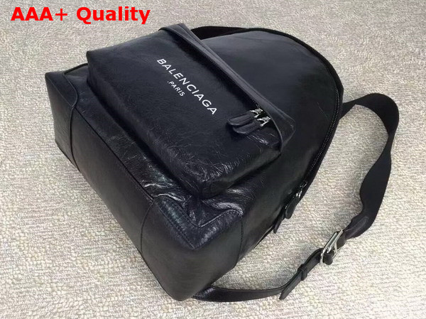 Balenciaga Leather Backpack in Black Calfskin Replica