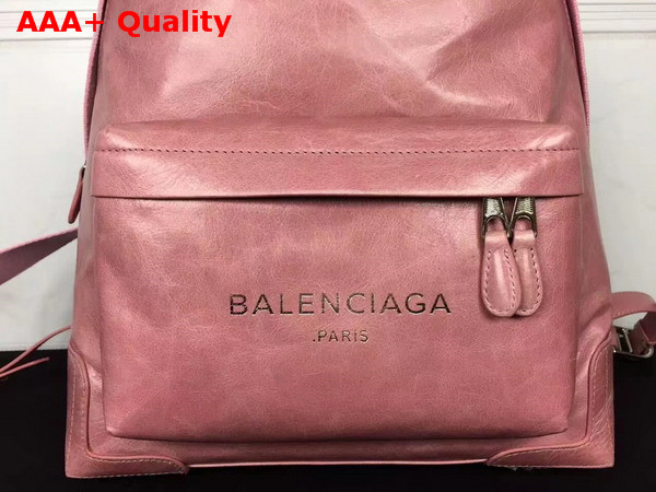 Balenciaga Leather Backpack in Pink Calfskin Replica