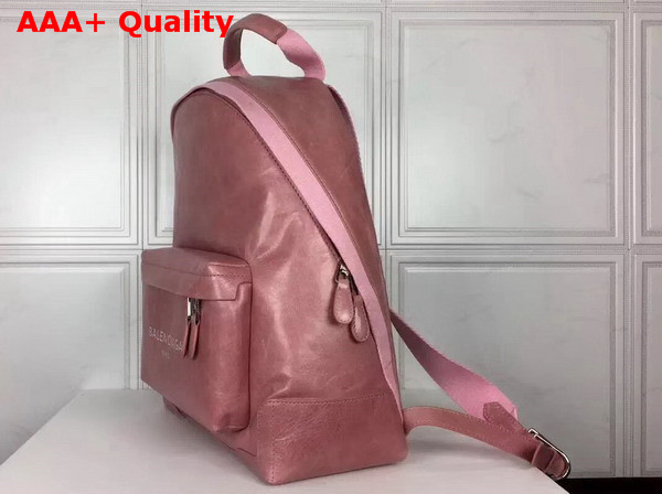 Balenciaga Leather Backpack in Pink Calfskin Replica