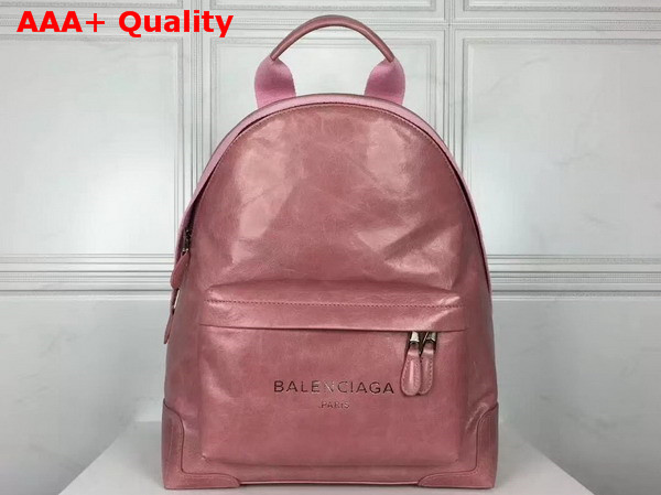 Balenciaga Leather Backpack in Pink Calfskin Replica