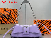 Balenciaga Lindsay Small Shoulder Bag With Strap in Light Purple Shiny Smooth Calfskin Aged Silver Hardware Replica