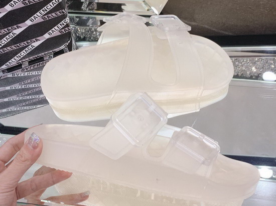 Balenciaga Mallorca Sandal in White Clear Technical Polyurethane Replica