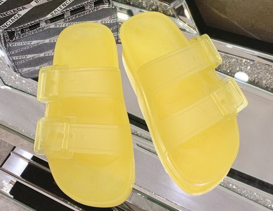 Balenciaga Mallorca Sandal in Yellow Clear Technical Polyurethane Replica